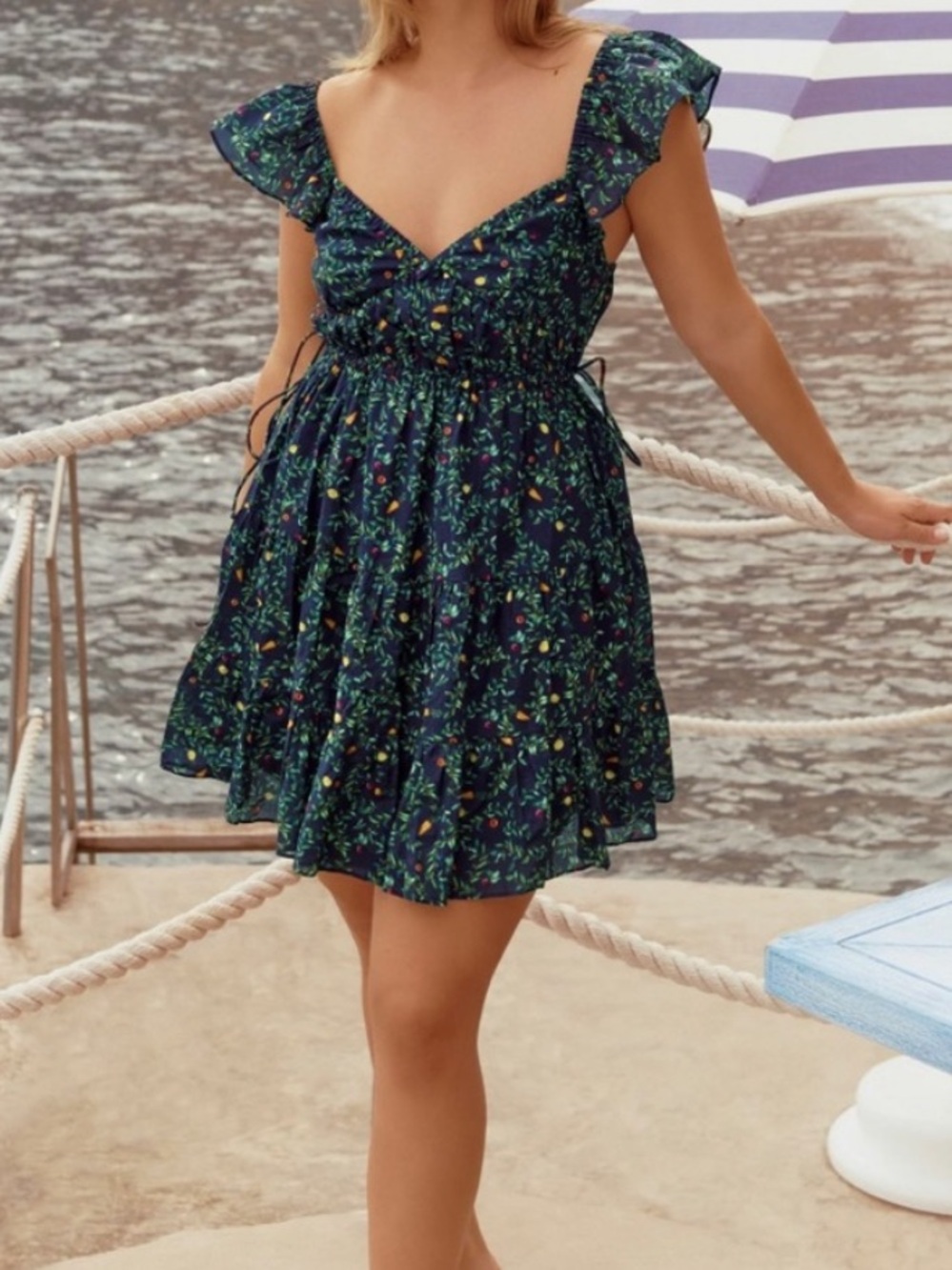 Hill House Navy Floral Mini Dress